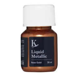 Kreatima Liquid Metallic 30 ml, vannbasert metallicmaling – Rose gold
