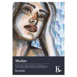 Kreatima Marker tegneblokk for markers og tusjpenner, A3 (297×420 mm), 20 ark, 250 g/m²
