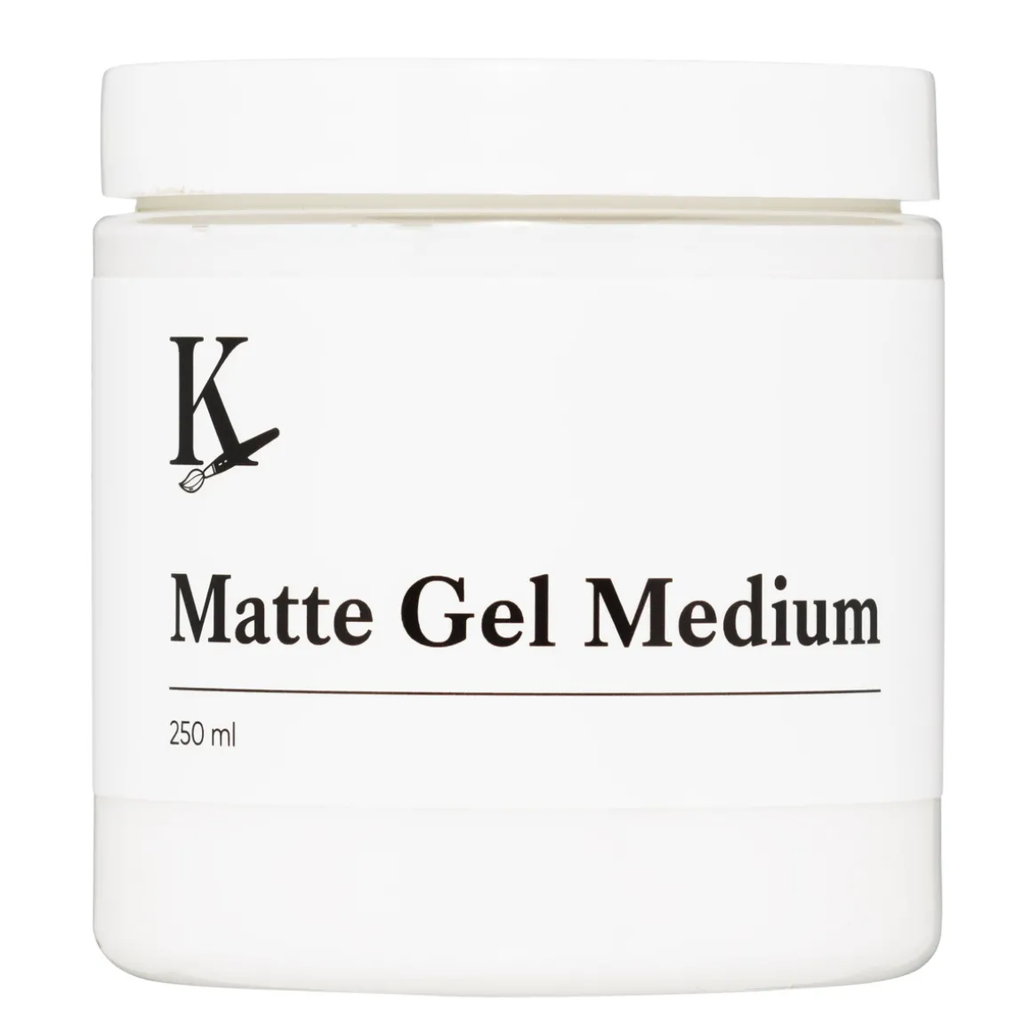 Kreatima Matte Gel Medium, matt gelbasert medium for akrylmaling, 250 ml