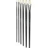 Kreatima pensel Studio Flat 6-pack, #2, 4, 6, 8, 10, 12 – svinebustpensler med flat bust