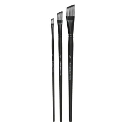 Kreatima pensel Studio Flat Slant 3-pakning, nr. 1/4, 1/2, 3/4 – syntetiske pensler, skråskjært bust