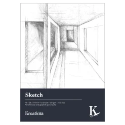 Kreatima Sketch skisseblokk A6 – 105×148 mm, 40 ark, 120 g/m²