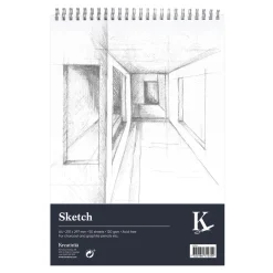 Kreatima Sketch spiralbundet skisseblokk A4 – 210×297 mm, 50 ark, 120 g/m²