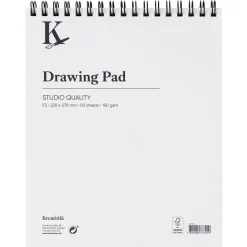 Kreatima Studio Drawing spiralbundet tegneblokk F3 (220x270 mm), 50 ark, 150 g/m²