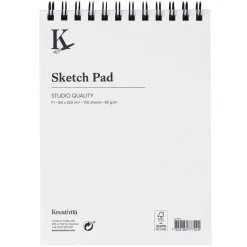 Kreatima Studio Sketch spiralbundet skisseblokk F0 (100x150 mm), 100 ark, 80 g/m²