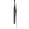 Kreatima Vegan akvarellpensler 3-pakning – rund #6, flat #1/4, script liner #2