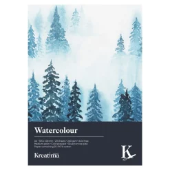 Kreatima Watercolour akvarellblokk A6 (105×148 mm), 20 ark, 260 g/m²