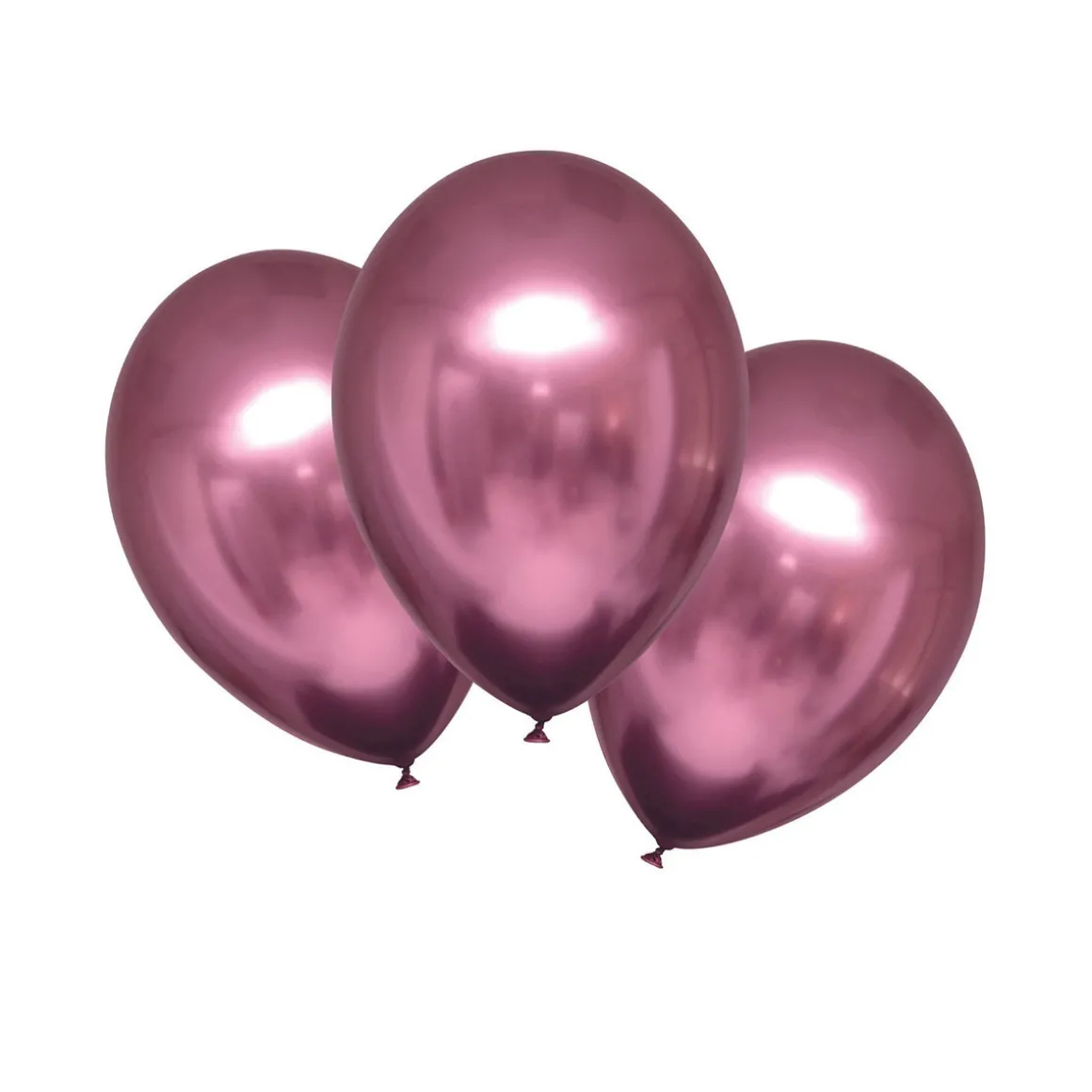 Lateksballonger 6-pakning Ø30 cm – krom- /metallicfarget gull