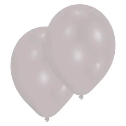 Lateksballonger 10-pakning Ø30 cm – sølv