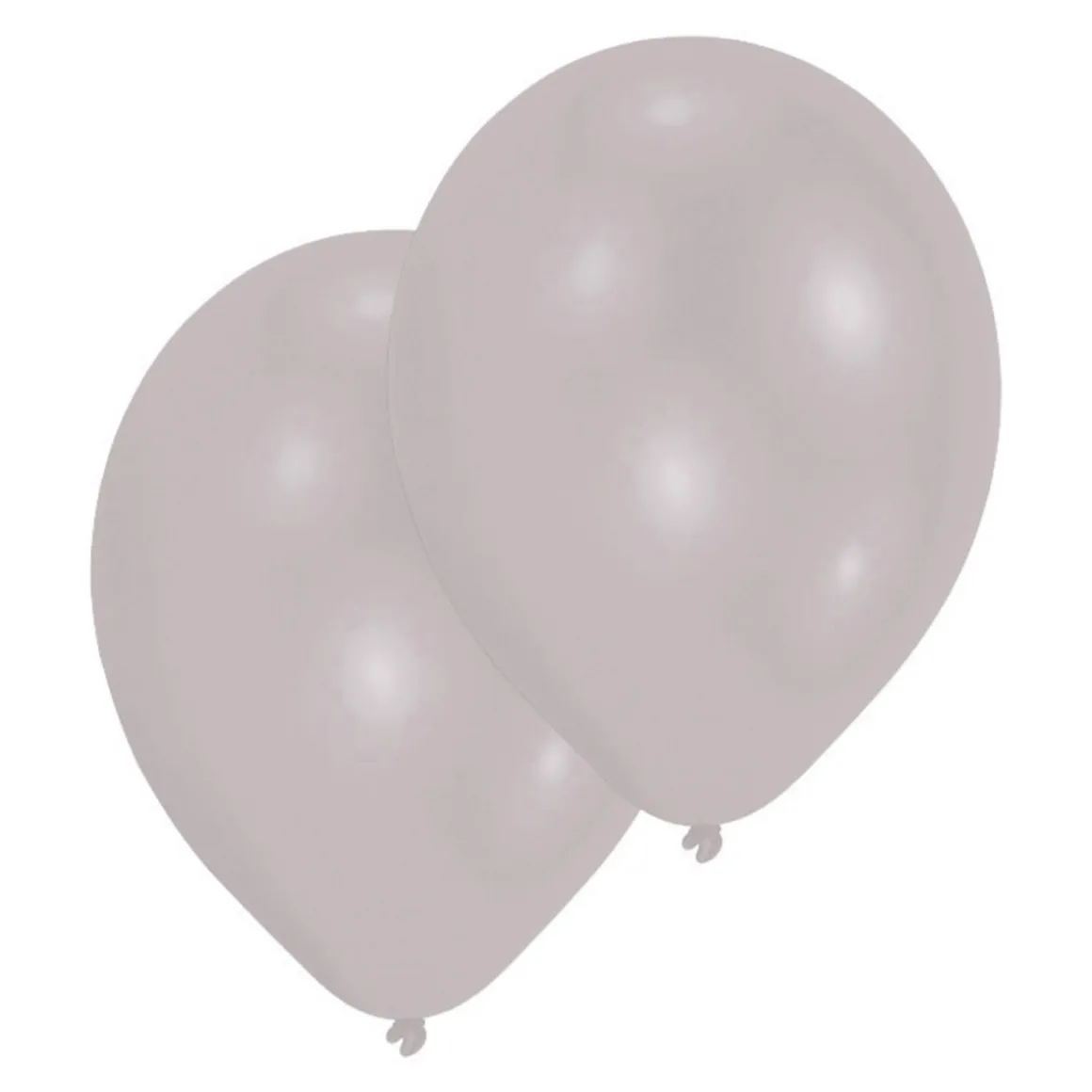 Lateksballonger 10-pakning Ø30 cm – sølv