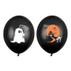 Lateksballonger, svarte ballonger til halloween med spøkelse og spøkelseshus 6-pakning, Ø30 cm