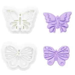 Leirestempler 2 stk. sommerfugler – 30 mm × 22 mm