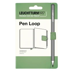 Leuchtturm1917 Pen Loop – grågrønn selvklebende penneholder til notatbøker