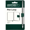 Leuchtturm1917 Pen Loop – skogsgrønn selvklebende penneholder til notatbøker