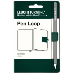 Leuchtturm1917 Pen Loop – skogsgrønn selvklebende penneholder til notatbøker