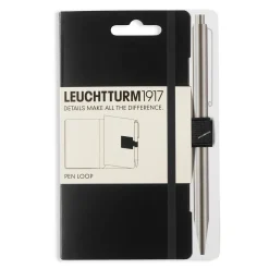 Leuchtturm1917 Pen Loop – svart selvklebende penneholder til notatbøker
