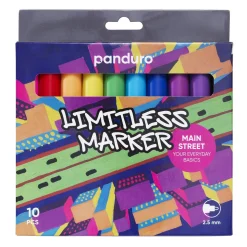 Limitless Markers Main Street Set 10 – akrylpenner i klassiske basisfarger for alle anledninger