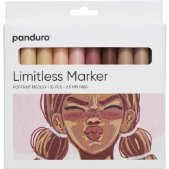 Limitless Markers Portrait Medley Set 10 – akryltusjer i portrettfarger