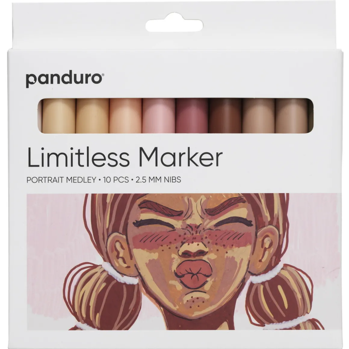 Limitless Markers Portrait Medley Set 10 – akryltusjer i portrettfarger
