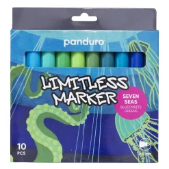 Limitless Markers Seven Seas Set 10 – akrylpenner i havets nyanser av blått og grønt