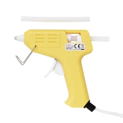 Limpistol Mini 7 mm gul, 10 W, 175 cm lang ledning. 2 limstaver følger med