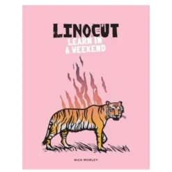 Linocut – learn in a weekend, lær deg linoleumtrykk på en helg! Engelsk tekst