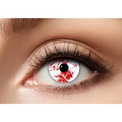 Linser Bloody Eye – hvit iris med blodstenk!