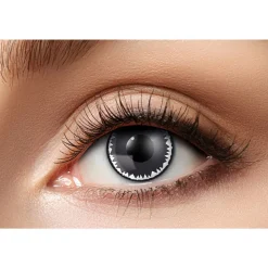 Linser Witch Doctor – svart iris med hvit tagget kant