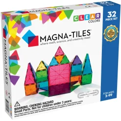 Magna-tiles 32 stk. – innovative, fargerike og transparente byggeklosser med innebygde magneter