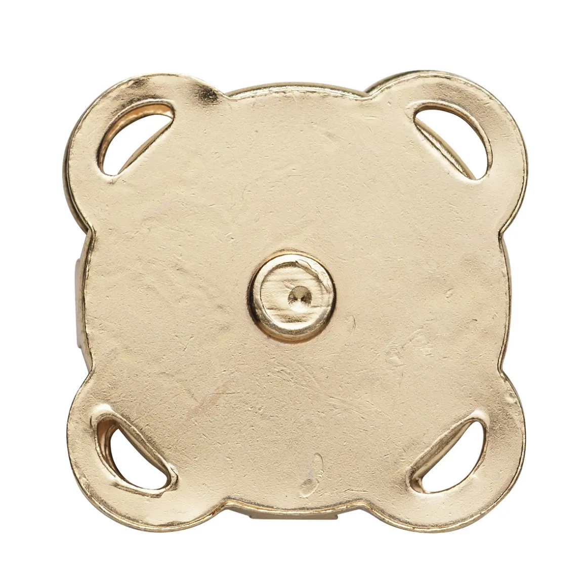 Magnetlås av metall, gullfarget, 2×2 cm