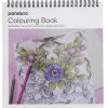 Malebok Botanikk og Blomster, spiralbundet, 20×21 cm, 24 motiver, 120 g/m²