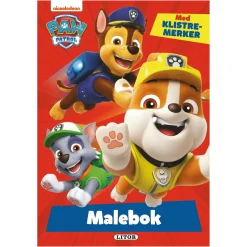 Malebok Paw Patrol med klistremerker, 24 sider