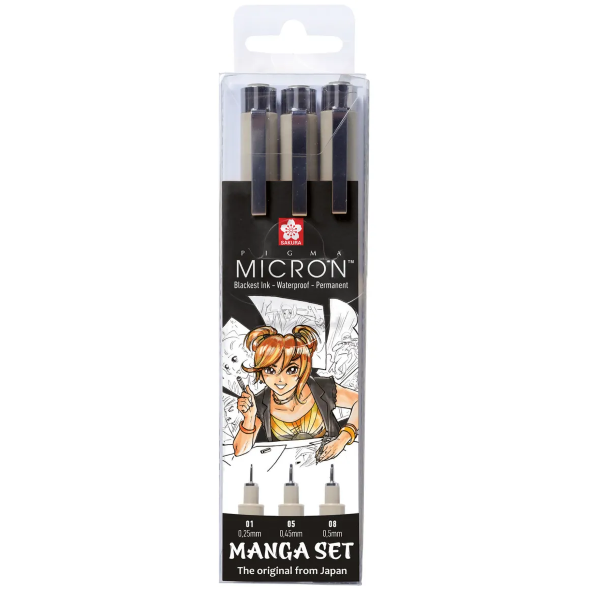 Manga Pigma Micron sett 3stk