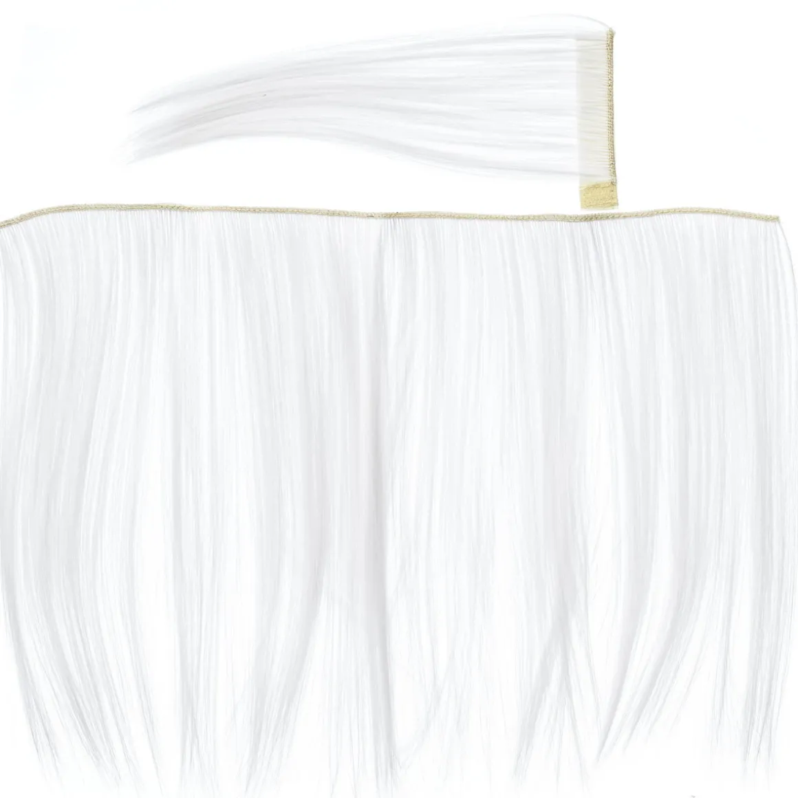 Man hale kit kjepphest hvit – 44×25 cm lang man og luggremse + hale