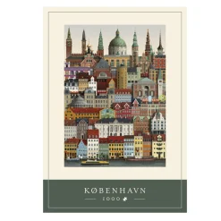 Martin Schwartz puslespill København bymotiv. 1000 biter, 50×70 cm