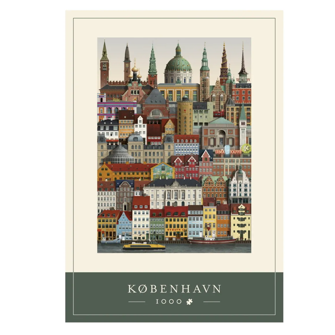 Martin Schwartz puslespill København bymotiv. 1000 biter, 50×70 cm