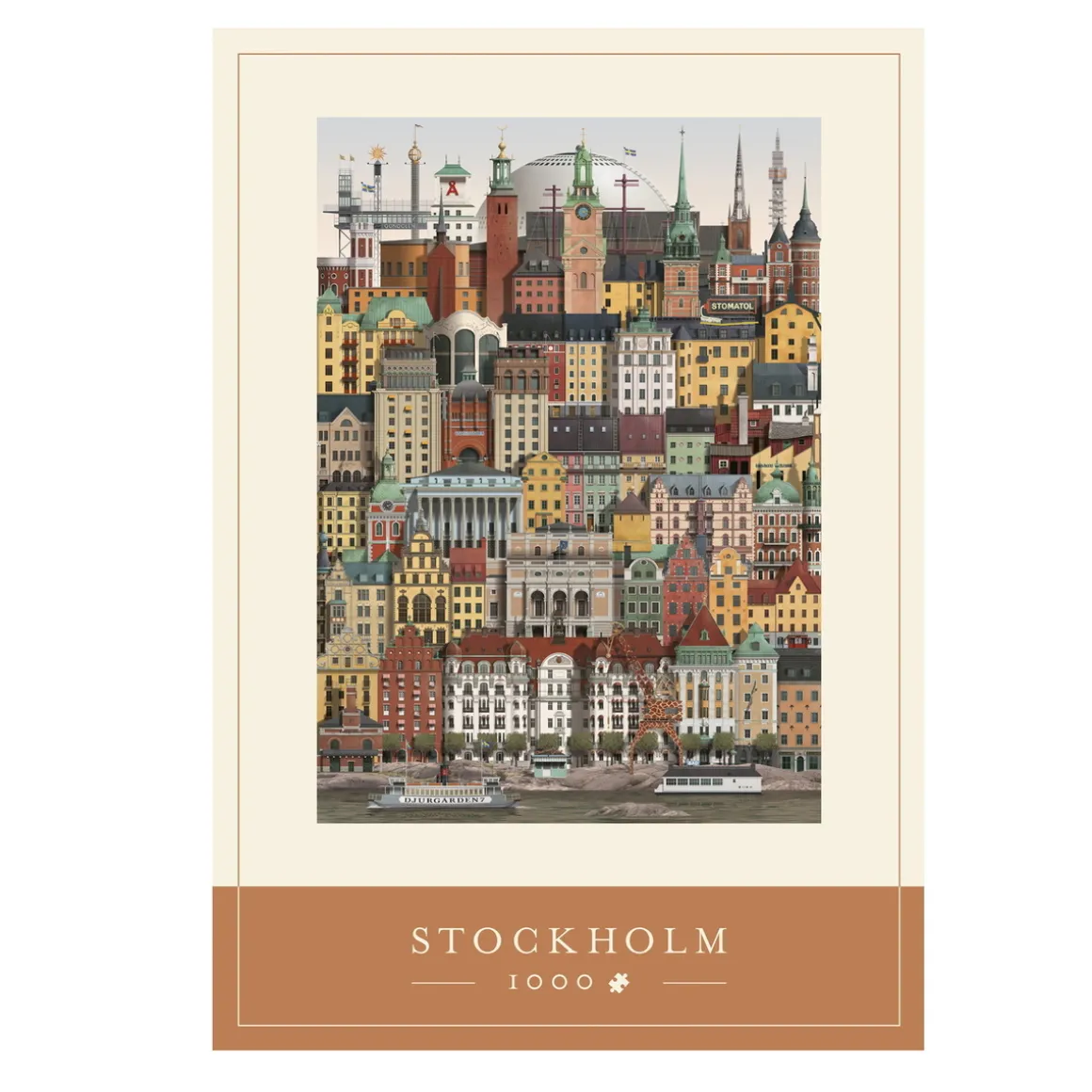 Martin Schwartz puslespill Stockholm bymotiv. 1000 biter, 50×70 cm