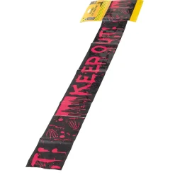 6 meter langt plastbånd med teksten «keep out» og blodige detaljer. Perfekt til Halloween!