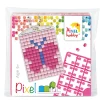 Mini-kit pikselhobby sommerfugl – med nøkkelring 30×40 mm og 3×144 piksler