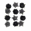 Miniroser papir Black 12 stk