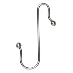 Mini S-kroker i metall med kuleformet ornament 40 stk. Lengde 35 mm