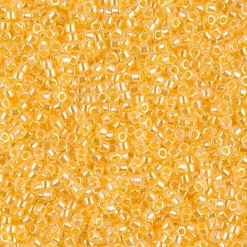MIYUKI Delica 11/0 gul 5 g – DB0233 Lined Crystal Yellow Luster