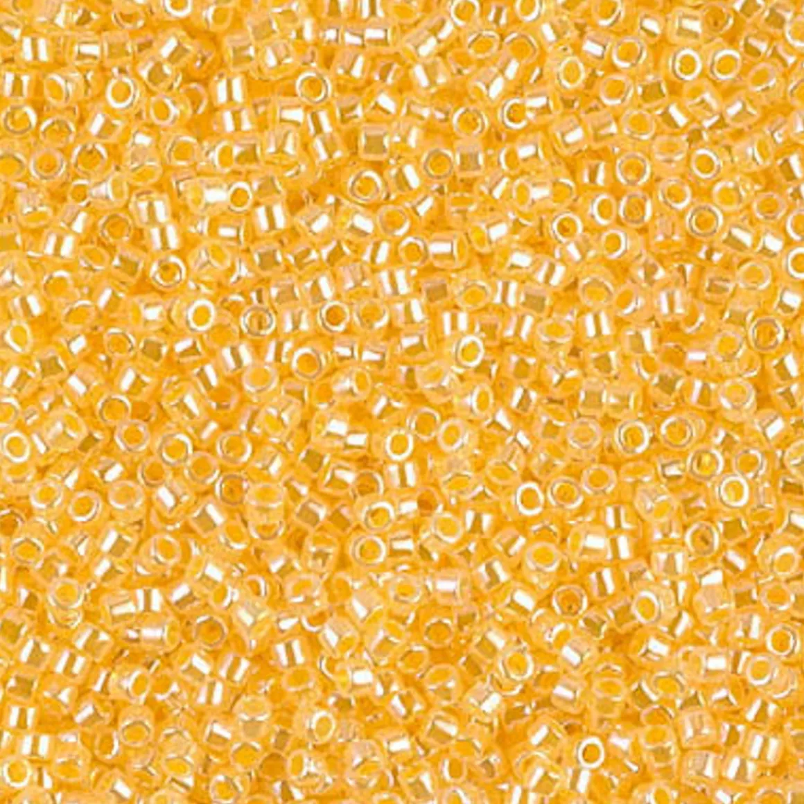 MIYUKI Delica 11/0 gul 5 g – DB0233 Lined Crystal Yellow Luster