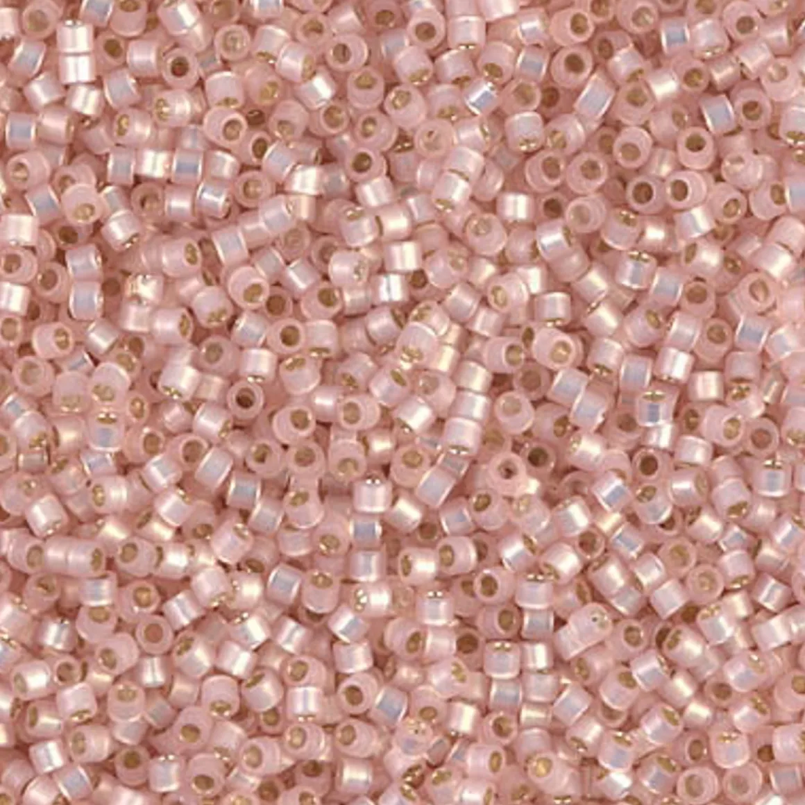 MIYUKI Delica 11/0 lys rosa 5 g – DB0624 Light Rose Silverlined Alabaster