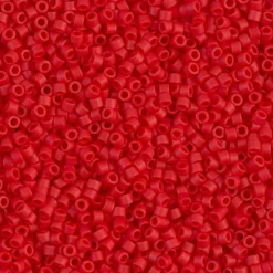MIYUKI Delica 11/0 mørkerød 5 g – DB0753 Matted Opaque Red