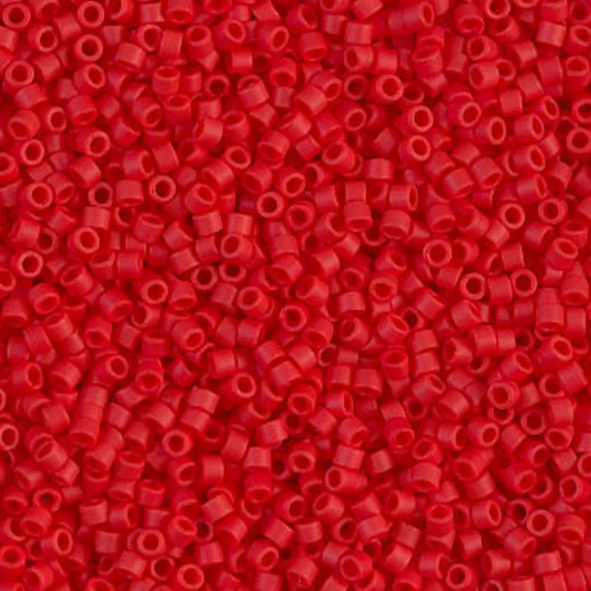 MIYUKI Delica 11/0 mørkerød 5 g – DB0753 Matted Opaque Red
