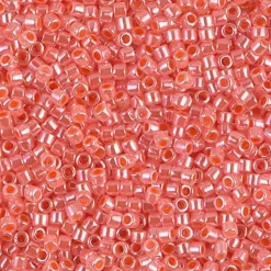 MIYUKI Delica laks glans 5g – DBM0235 Lined Crystal Salmon