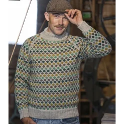 Mønsterbok 2020 Eco Highland wool – 3 mønstre til gensere for barn, dame og herre – oppfinnergenseren fra Viking