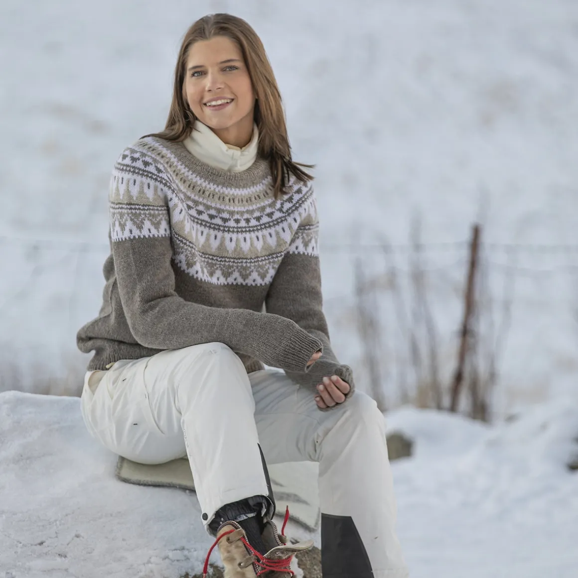 Mønsterbok 2108 Eco Highland wool – 8 mønstre til gensere og jakker for dame