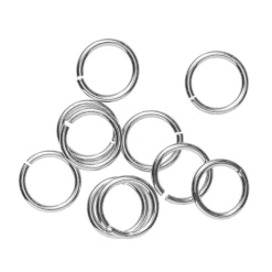 Motringer Ø5 mm – messing belagt med 925 sterlingsølv, 10 stk.